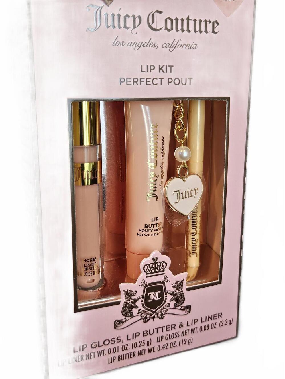 Juicy Couture Perfect Pout Lip Kit Daydream Nude 3 piece set NIB - Picture 2 of 6